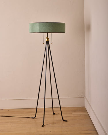 Robert True Ogden RTO Lighting Alina Floor Lamp - Seafoam Natural Hid Leather#natural-hide-leather_sea-foam
