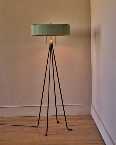 Robert True Ogden RTO Lighting Alina Floor Lamp - Seafoam Natural Hid Leather#natural-hide-leather_sea-foam