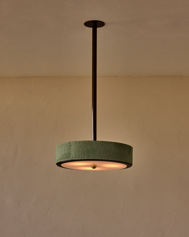 Robert True Ogden RTO Lighting Alina 18" Pendant - Seafoam Natural Hid Leather#natural-hide-leather_sea-foam