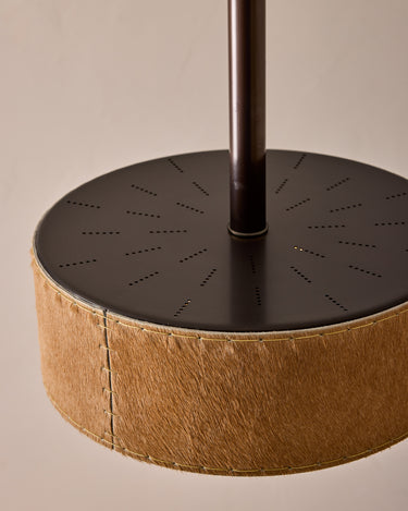 Robert True Ogden RTO Lighting Alina 12" Pendant - Oat Natural Hid Leather#natural-hide-leather_oat