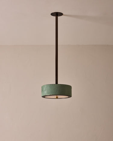 Robert True Ogden RTO Lighting Alina 12" Pendant - Seafoam Natural Hid Leather#natural-hide-leather_sea-foam