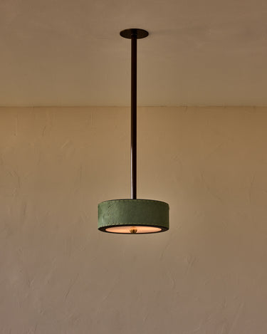 Robert True Ogden RTO Lighting Alina 12" Pendant - Seafoam Natural Hid Leather#natural-hide-leather_sea-foam