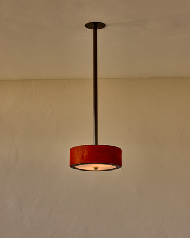 Robert True Ogden RTO Lighting Alina 12" Pendant - Sienna Natural Hid Leather#natural-hide-leather_sienna