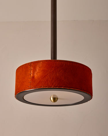 Robert True Ogden RTO Lighting Alina 12" Pendant - Sienna Natural Hid Leather#natural-hide-leather_sienna