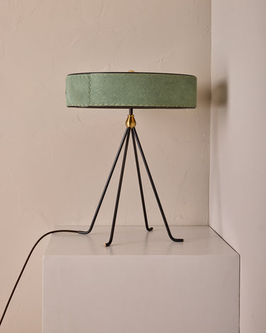 Robert True Ogden RTO Lighting Alina Table Lamp - Seafoam Natural Hid Leather#natural-hide-leather_sea-foam