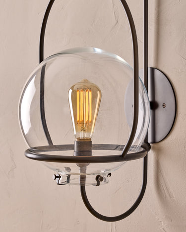 Robert True Ogden RTO Lighting - Large Emil Sconce - Oil Rubbed Brass - 10" Clear Glass Globe#finish_oil-rubbed-brass #glass_clear-glass