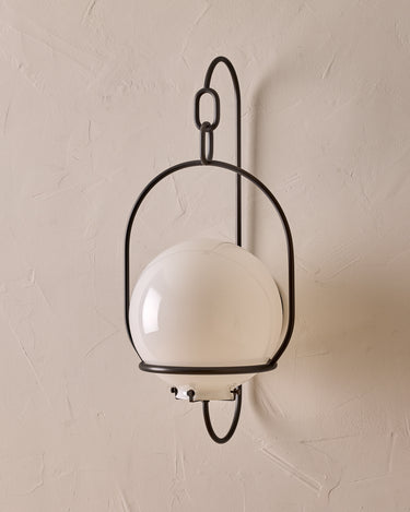Robert True Ogden RTO Lighting - Large Emil Sconce - Oil Rubbed Brass - 10" Milk Glass Globe#finish_oil-rubbed-brass #glass_milk-glass