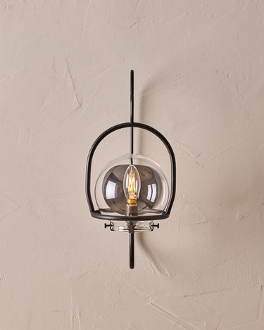 Robert True Ogden RTO Lighting - Small Emil Lantern Sconce - Oil Rubbed Brass - 6" Clear Glass Globe#finish_oil-rubbed-brass #glass_clear-glass