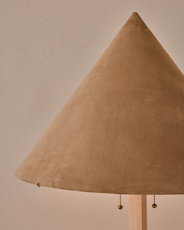 Robert True Ogden RTO Lighting Anouck Floor Lamp - Clear Maple#wood-finish_clear-maple #shade-color_beige
