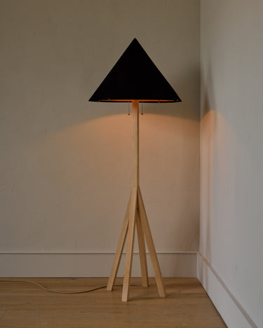 Robert True Ogden RTO Lighting Anouck Floor Lamp - Clear Maple#wood-finish_clear-maple #shade-color_anthracite