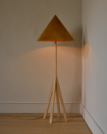 Robert True Ogden RTO Lighting Anouck Floor Lamp - Clear Maple#wood-finish_clear-maple #shade-color_camel