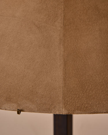 Robert True Ogden RTO Lighting Anouck Floor Lamp - Dark Wash Maple#wood-finish_dark-wash-maple #shade-color_beige