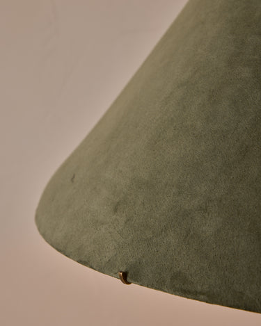 Robert True Ogden RTO Lighting Anouck Floor Lamp - Dark Wash Maple#wood-finish_dark-wash-maple #shade-color_loden