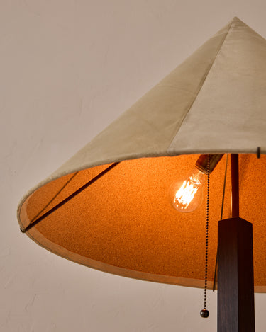 Robert True Ogden RTO Lighting Anouck Floor Lamp - Dark Wash Maple#wood-finish_dark-wash-maple #shade-color_stone