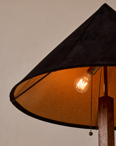 Robert True Ogden RTO Lighting Anouck Floor Lamp - Walnut#wood-finish_walnut #shade-color_anthracite