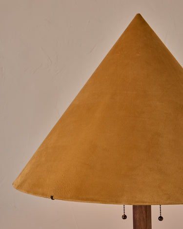 Robert True Ogden RTO Lighting Anouck Floor Lamp - Walnut#wood-finish_walnut #shade-color_camel