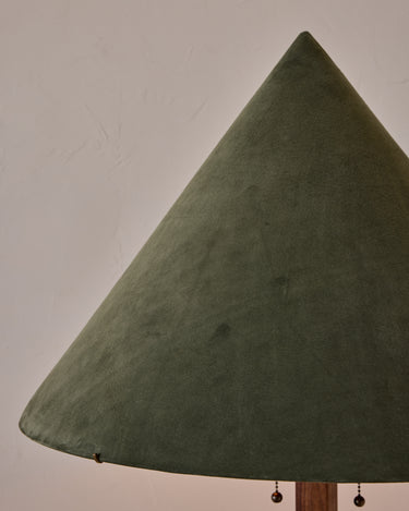 Robert True Ogden RTO Lighting Anouck Floor Lamp - Walnut#wood-finish_walnut #shade-color_loden