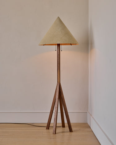 Robert True Ogden RTO Lighting Anouck Floor Lamp - Walnut#wood-finish_walnut #shade-color_stone