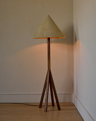 Robert True Ogden RTO Lighting Anouck Floor Lamp - Walnut#wood-finish_walnut #shade-color_stone