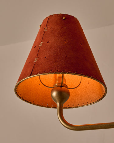 Robert True Ogden RTO Lighting Tulip Chandelier 36 inch Width - Brick Suede#shade-color_brick