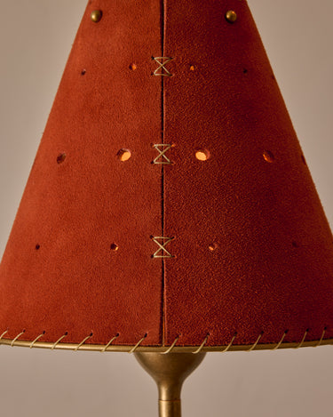 Robert True Ogden RTO Lighting Tulip Chandelier 36 inch Width - Brick Suede#shade-color_brick