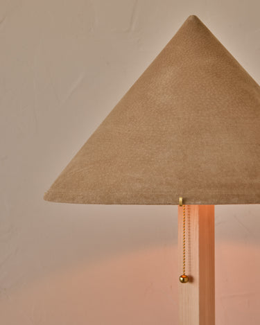 Robert True Ogden RTO Lighting Anouck Table Lamp - Clear Maple#wood-finish_clear-maple #shade-color_beige