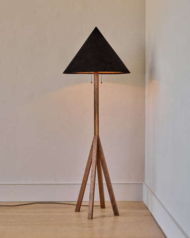 Robert True Ogden RTO Lighting Anouck Floor Lamp - Walnut#wood-finish_walnut #shade-color_anthracite