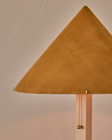 Robert True Ogden RTO Lighting Anouck Table Lamp - Clear Maple#wood-finish_clear-maple #shade-color_camel