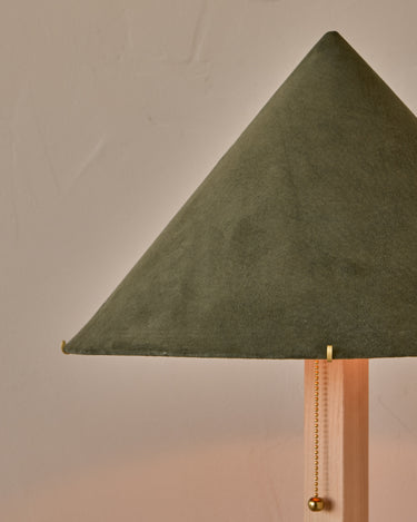 Robert True Ogden RTO Lighting Anouck Table Lamp - Clear Maple#wood-finish_clear-maple #shade-color_loden