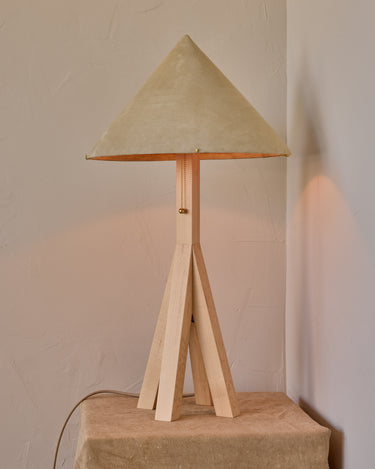 Robert True Ogden RTO Lighting Anouck Table Lamp - Clear Maple#wood-finish_clear-maple #shade-color_stone