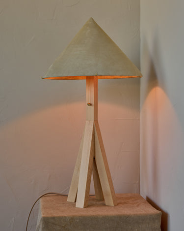 Robert True Ogden RTO Lighting Anouck Table Lamp - Clear Maple#wood-finish_clear-maple #shade-color_stone