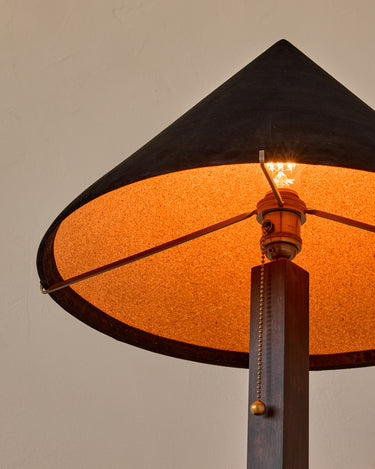 Robert True Ogden RTO Lighting Anouck Table Lamp - Dark Wash Maple#wood-finish_dark-wash-maple #shade-color_anthracite