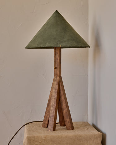 Robert True Ogden RTO Lighting Anouck Table Lamp - Walnut#wood-finish_walnut
#shade-color_loden