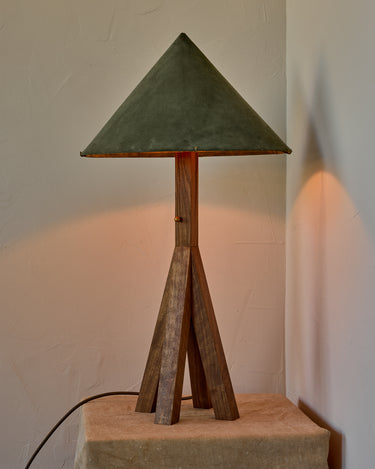 Robert True Ogden RTO Lighting Anouck Table Lamp - Walnut#wood-finish_walnut
#shade-color_loden