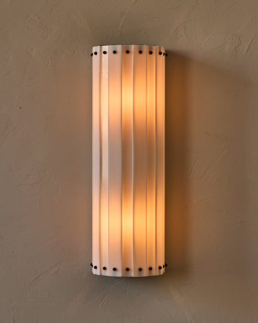 Robert True Ogden RTO Lighting Adele Milk Glass Flush Wall Sconce