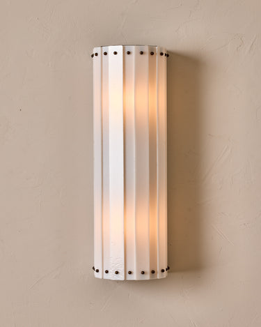 Robert True Ogden RTO Lighting Adele Milk Glass Flush Wall Sconce