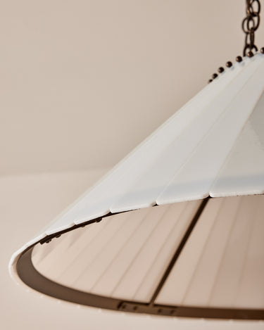 Robert True Ogden RTO Lighting - 24" Adele Milk Glass Chandelier - Three Milk Glass Globe - Milk Glass Panels#size_24"