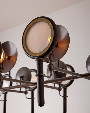 Robert True Ogden RTO Lighting Alice Chandelier Four Arm - Opal Glass - Dark Ash - Oil Rubbed Brass#finish_dark-wash-ash-oil-rubbed-brass #glass_opal-glass