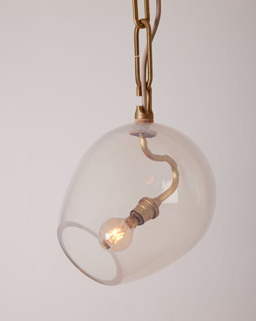 Robert True Ogden RTO Lighting Small Lou Pendant Clear Glass#glass_opal-glass