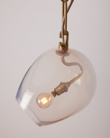Robert True Ogden RTO Lighting Small Lou Pendant Clear Glass#glass_opal-glass