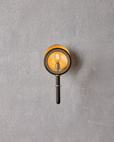 Robert True Ogden RTO Lighting Alice Sconce - Brushed Satin Brass - Dark Ash Lens Holder - Clear Glass#finish_dark-wash-ash-brushed-satin-brass #glass-style_clear-glass