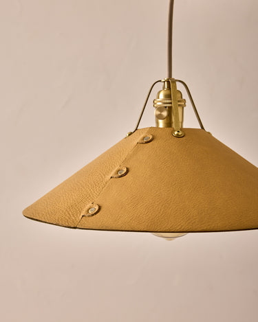 Robert True Ogden RTO Lighting - Large Yaffa Swing Arm Sconce - Natural Leather Shade - Natural Oak Arm - Oil Rubbed Brass Wall Brackets#leather-shade_natural-leather