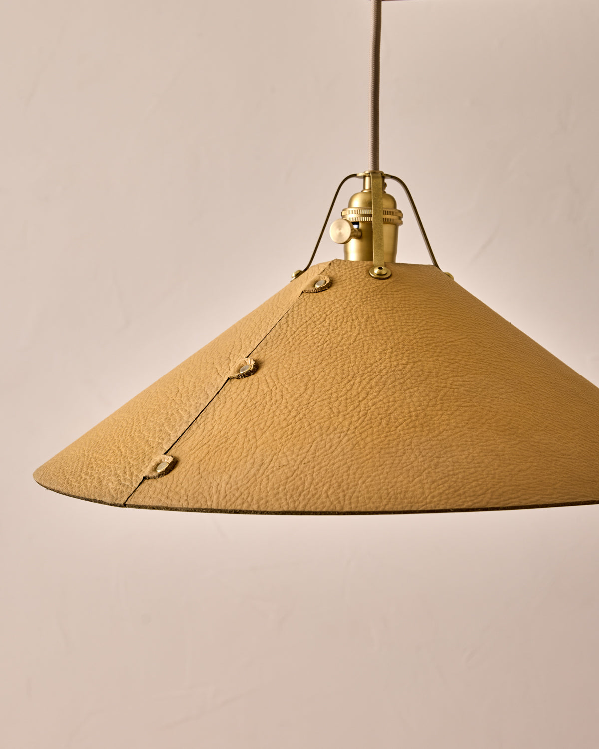 Robert True Ogden RTO Lighting - Extra Large Yaffa Swing Arm Sconce - Natural Leather Shade - Natural Oak Arm - Oil Rubbed Brass Wall Brackets#leather-shade_natural-leather