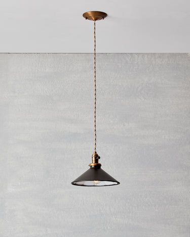 Robert True Ogden RTO Lighting 10" Cone Classic Mirror Pendant - Milk Glass#glass_milk-glass