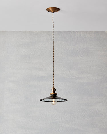 Robert True Ogden RTO Lighting 10" Flat Classic Mirror Pendant - Plain Mirror Glass#glass_plain-mirror