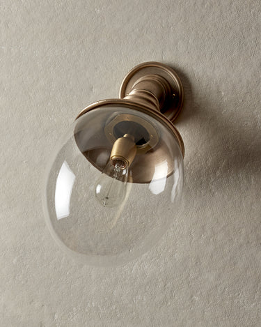 Robert True Ogden RTO Lighting - Faye Wall Sconce - Casted Bronze - Clear Egg Shaped Globe#finish_cast-bronze