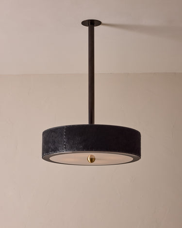 Robert True Ogden RTO Lighting Alina 24" Pendant  - Black Natural Hid Leather#natural-hide-leather_black