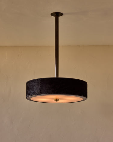 Robert True Ogden RTO Lighting Alina 24" Pendant  - Black Natural Hid Leather#natural-hide-leather_black