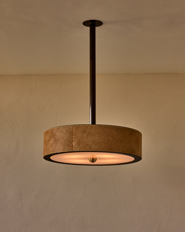 Robert True Ogden RTO Lighting Alina 24" Pendant  - Oat Natural Hid Leather#natural-hide-leather_oat