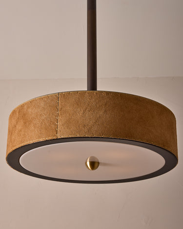 Robert True Ogden RTO Lighting Alina 24" Pendant  - Oat Natural Hid Leather#natural-hide-leather_oat